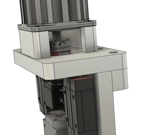 CNC刳刨机Z轴组件的Fusion 360参数模型，具有20毫米Hiwin导轨、20毫米滚珠丝杠和Nema34 Clearpath伺服电机缩略图